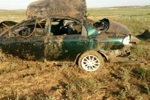 В Астраханской области в результате опрокидывания иномарки погиб водитель