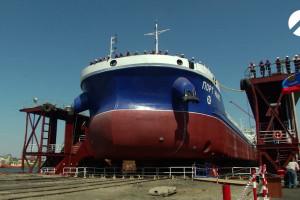 Астраханские судостроители спустили на воду первый танкер-химовоз