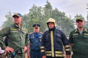 Глава МЧС России Евгений Зиничев оценил работу сил и средств по защите населенных пунктов от огня в Карелии