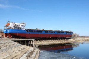 В Астраханской области возводят контейнеровозы для работы на МТК «Север-Юг»