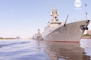 Каспийская флотилия наносит ракетные удары по боевикам ИГИЛ (ВИДЕО)