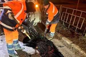 В Астрахани при ямочном ремонте используют специальную технологию