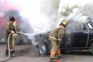 Под Астраханью сгорел автомобиль