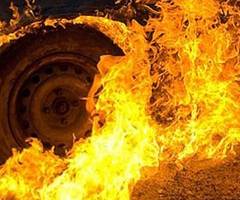 В Ахтубинске сгорел автомобиль