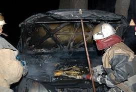 Ночью сгорел автомобиль