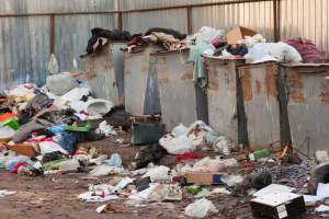 Вопрос с вывозом мусора на астраханских улицах остаётся открытым