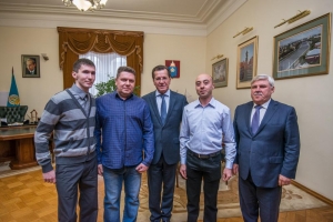 Александр Жилкин встретился с освобожденными членами экипажа российского танкера «Механик Чеботарёв»