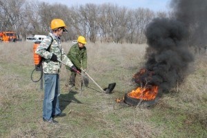 Комплексная тренировка по ликвидации природного пожара в Камызякском районе  —  фотоотчёт