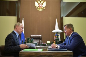 Губернатор Астраханской области Александр Жилкин встретился с Владимиром Путиным