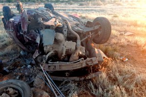 На трассе Волгоград – Астрахань перевернулась иномарка, водитель погиб