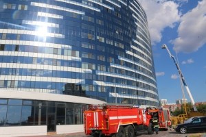 Пожарно-тактическое учение на здании ЖК "Паруса"