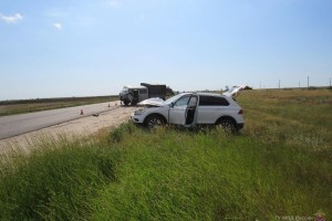 На трассе «Волгоград – Астрахань» в результате ДТП пострадали два водителя