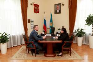 Врио губернатора Астраханской области Игорь Бабушкин встретился с главой Астрахани Аленой Губановой