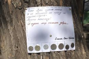 В Астрахани в память об умершей девочке на остановках появились монеты
