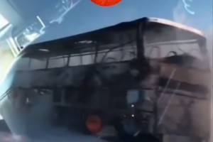 Автобус с астраханцами сгорел на трассе