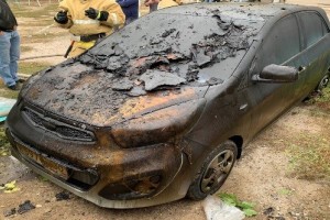 В Астрахани снова горел автомобиль