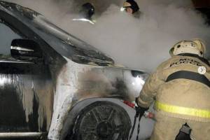Под Астраханью ночью сгорел автомобиль