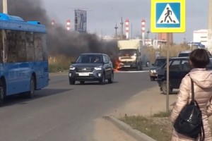 В Астрахани сгорела «газель» с картошкой