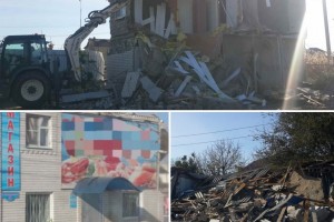В Астрахани снесли незаконно построенное двухэтажное здание