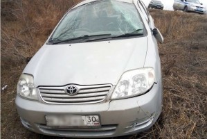 Астраханский любитель скорости перевернулся на своей машине