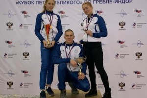 2 золотые и 1 бронзовая медаль у астраханцев на Кубке России по гребле-индор