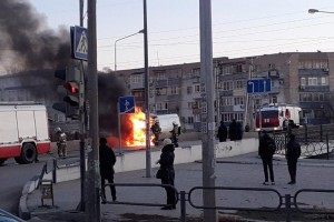 В Астрахани на центральной улице загорелась &#171;Газель&#187;