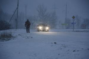 Снег с дождем надвигается на Астрахань после необычно теплой погоды