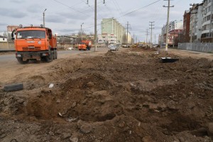 В Астрахани ремонт улицы Бориса Алексеева идет полным ходом