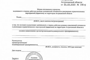 Астраханцы могут подать заявку на разовый пропуск