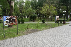 В Братском саду открыли фотовыставку ко Дню Победы