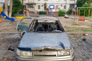 Появилось видео автомобиля, сгоревшего в Советском районе