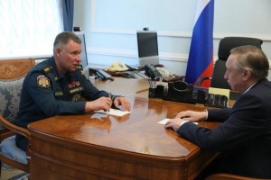 Глава МЧС России Евгений Зиничев провел рабочую встречу с губернатором Санкт-Петербурга​