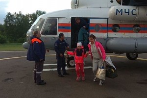 Авиацией МЧС России с подтопленных территорий Красноярского края спасены 15 человек