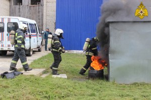 Пензенские пожарные провели занятия на огневой полосе