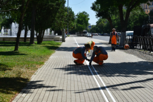 В центре Астрахани выделили дорожки для велосипедистов