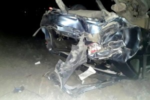 На трассе в Астраханской области опрокинулся автомобиль, водитель скончался