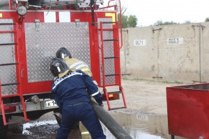В Астраханской области прошли соревнования пожарных спасателей