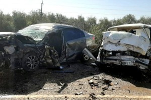 На трассе Астрахань-Зеленга в лобовом ДТП погибли три человека