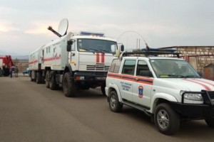 Группировка МЧС России обследует пострадавшие территории в Нагорном Карабахе