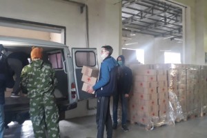 Гуманитарный груз весом 16 тонн доставлен в Астрахань по линии «Красного Креста»