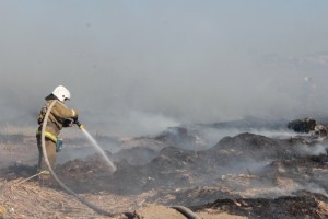 В Астраханской области из-за непотушенного окурка сгорели сарай и рулоны сена
