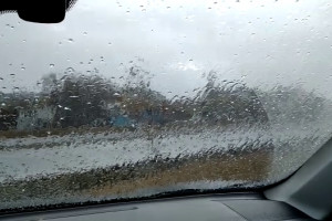 В Астрахани прошёл ледяной дождь