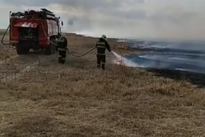 МЧС сообщает о ликвидации открытого горения в Астраханском заповеднике