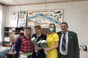 Активисты партии поздравили женщин Совета Ветеранов Трусовского района