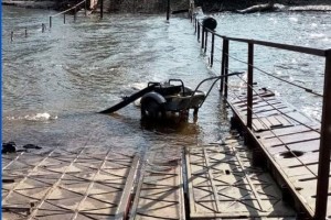 В Астраханской области затонула понтонная переправа через реку Ахтуба