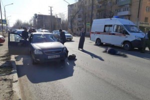 В Астрахани «Приора» сбила парня на пешеходном переходе