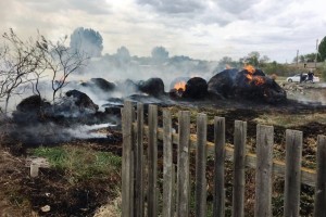 В Астраханской области сгорело несколько тонн сена