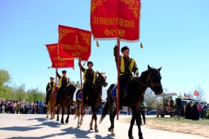 В Астраханской области  казаки совершили конный поход в честь Дня Победы