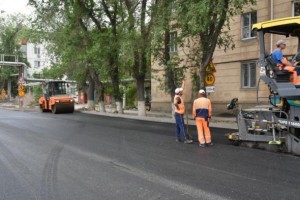 В Астрахани ремонтируют улицу Маркина