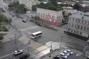 В Астрахани перекрыли улицу Никольскую